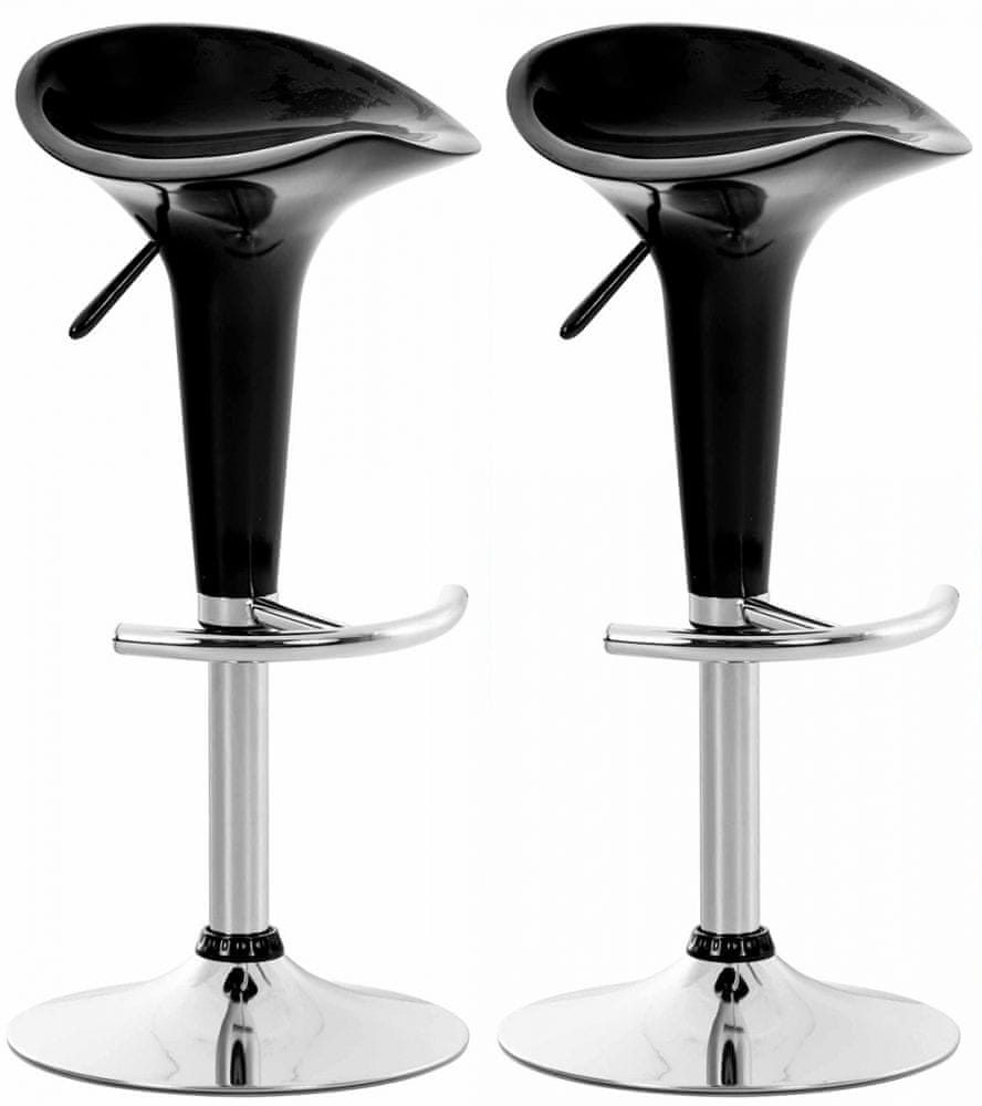 BHM Germany Barová stolička Saddie (SET 2 ks), čierna